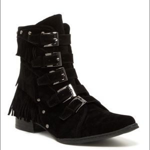 cute studded fringe boots